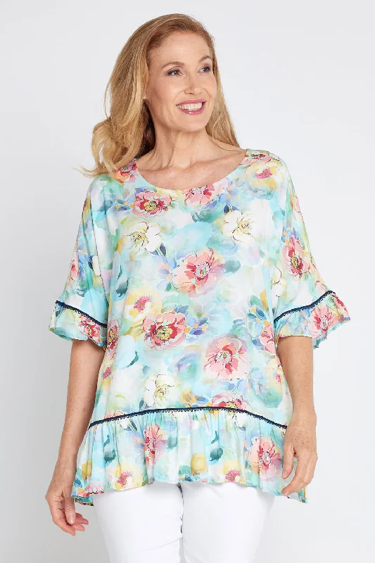 Electra Top - Morning Dew Floral