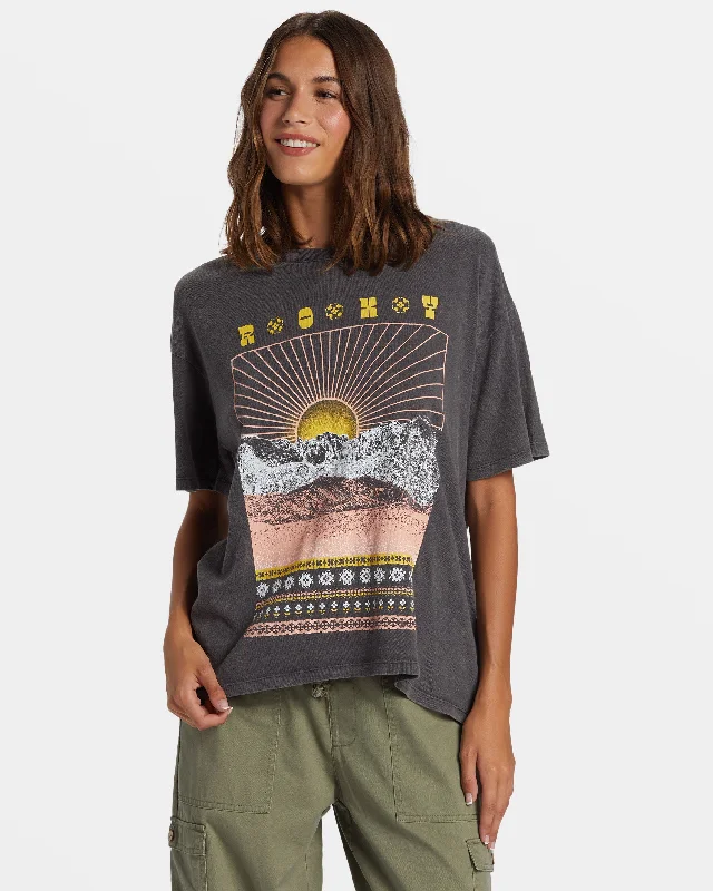 Paradise Peaks Short Sleeve Oversized T-Shirt - Phantom