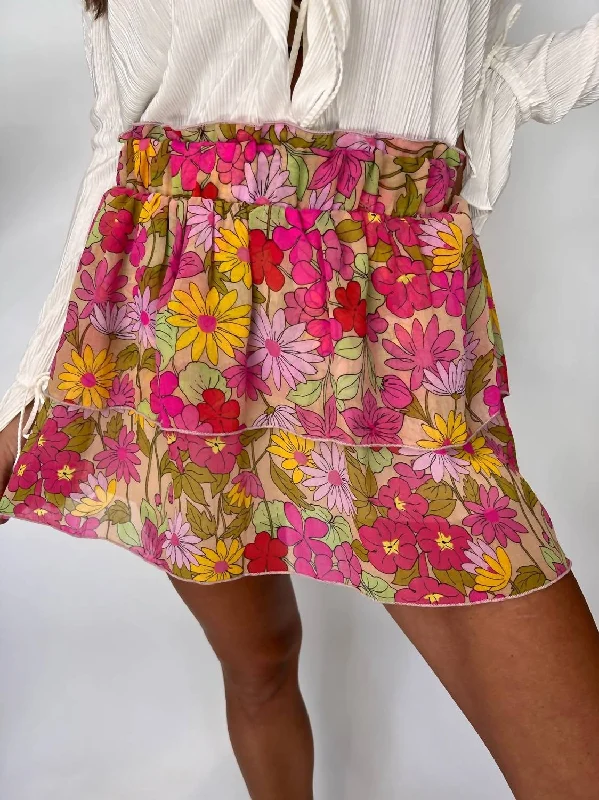 Aiden Mini Skirt In Floral