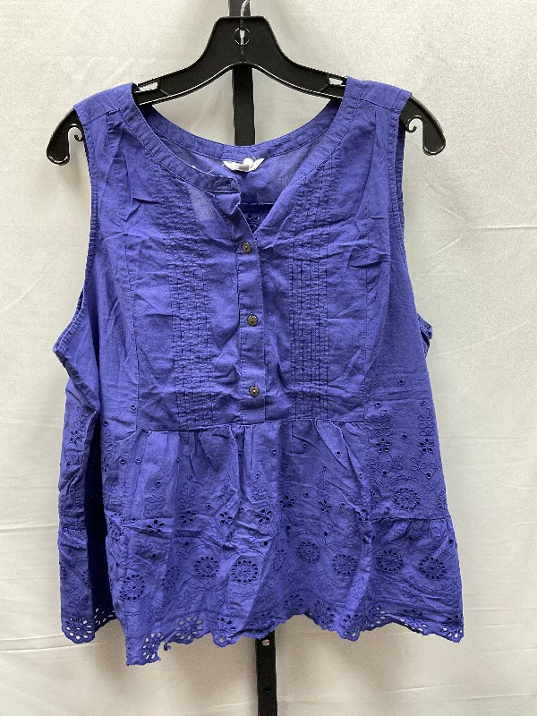 Blue Top Sleeveless Sonoma, Size Xl