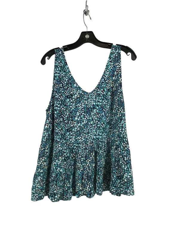 Floral Print Top Sleeveless Loft, Size L