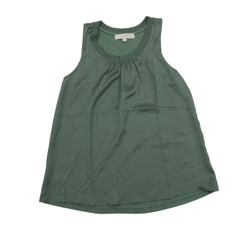 GREEN TOP SLEEVELESS by LOFT Size:S