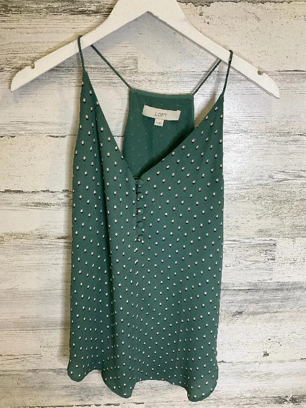 Green Top Sleeveless Loft, Size Xs