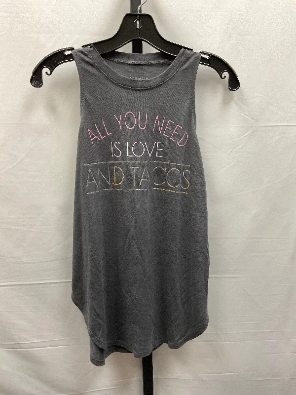 Grey Top Sleeveless Zoe And Liv, Size S