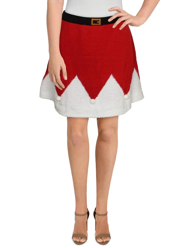 Juniors Womens Christmas Holiday Mini Skirt