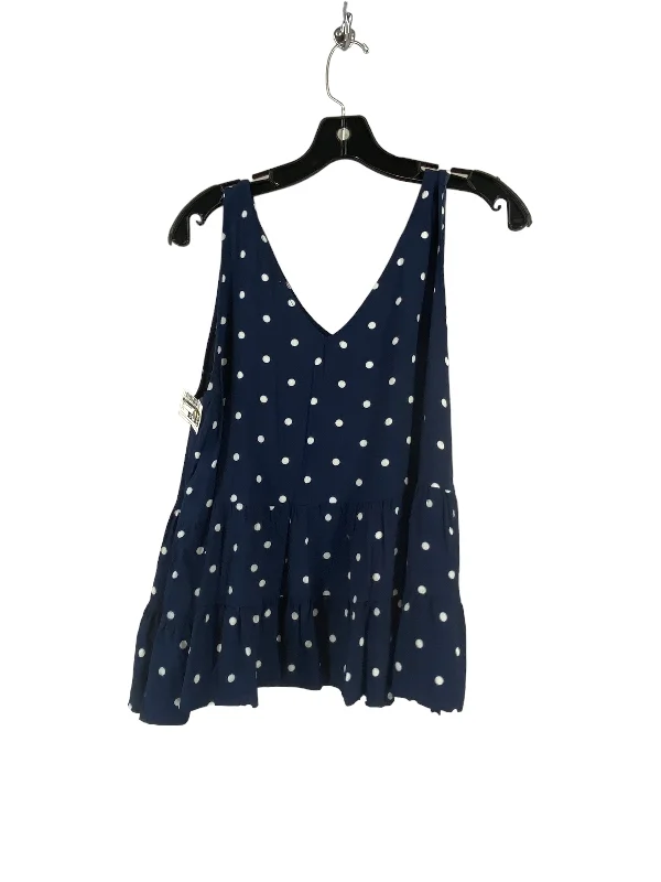 Navy Top Sleeveless Loft, Size L