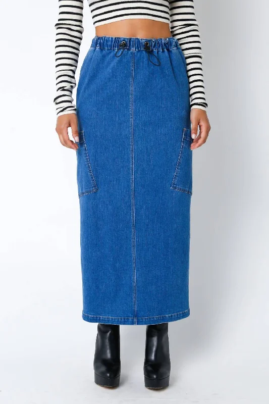 Parachute Skirt In Denim