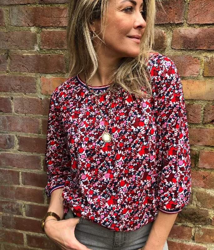 Brakeburn Berry Floral Top