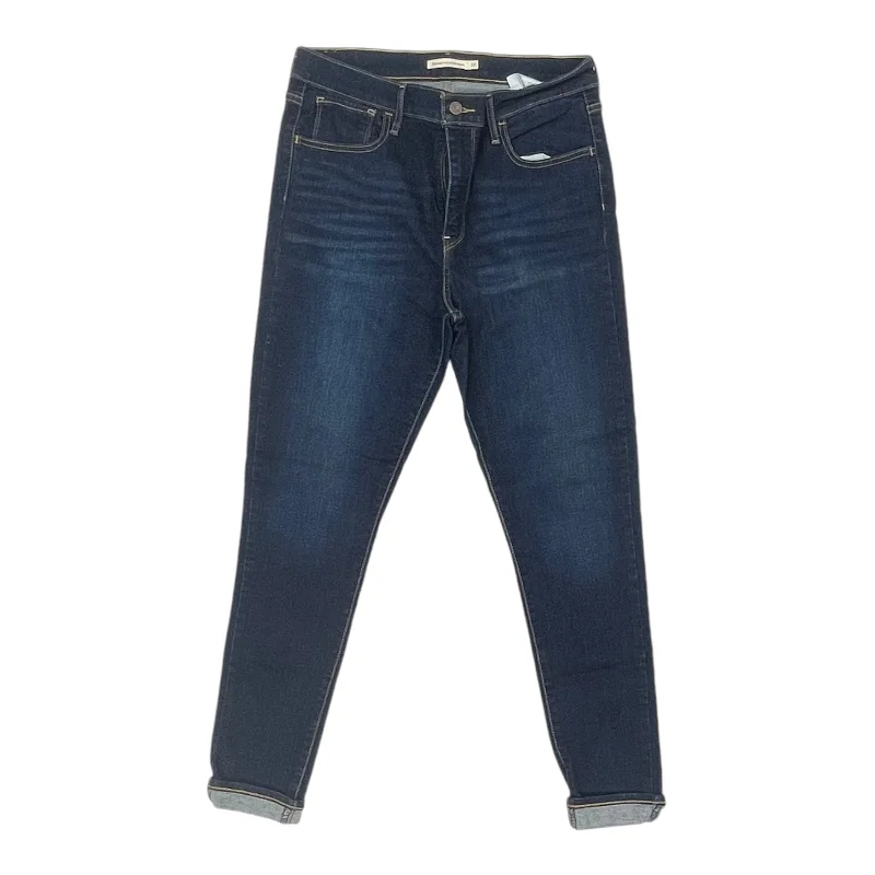 Jeans Skinny By Levis In Blue Denim, Size:14