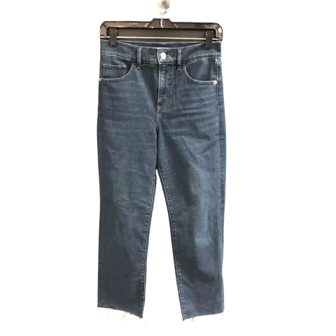 Jeans Straight By Express In Blue Denim, Size: 2