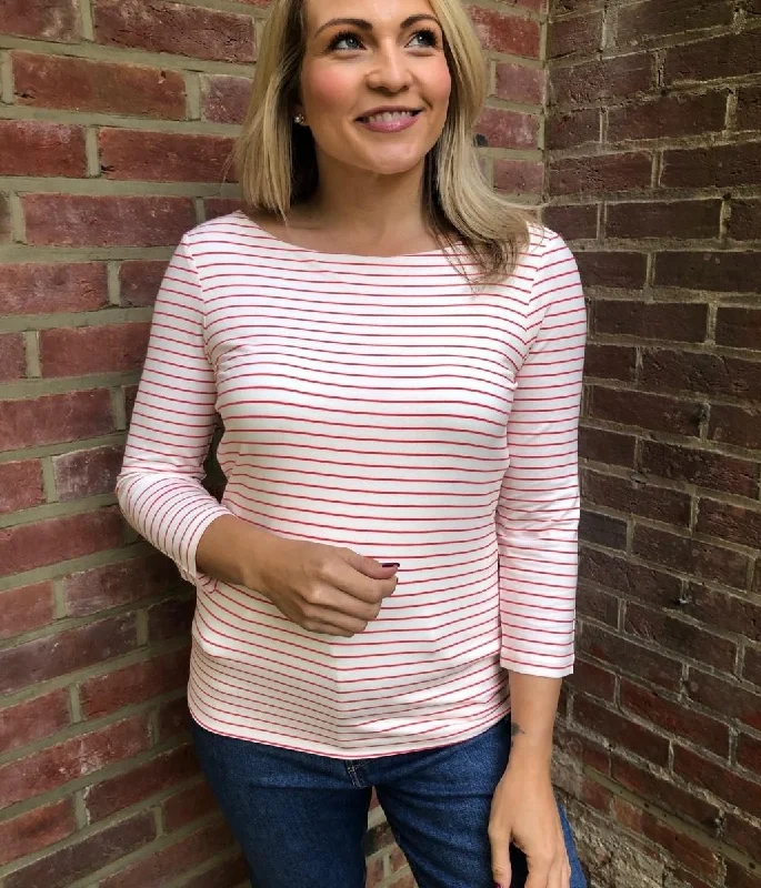 Pink Striped Jersey Top