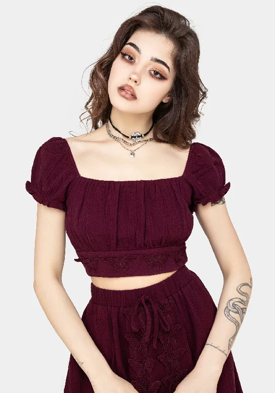 Psyche Textured Crop Top