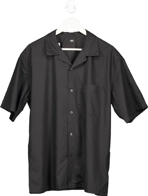 Uniqlo Black Short Sleeve Shirt UK L