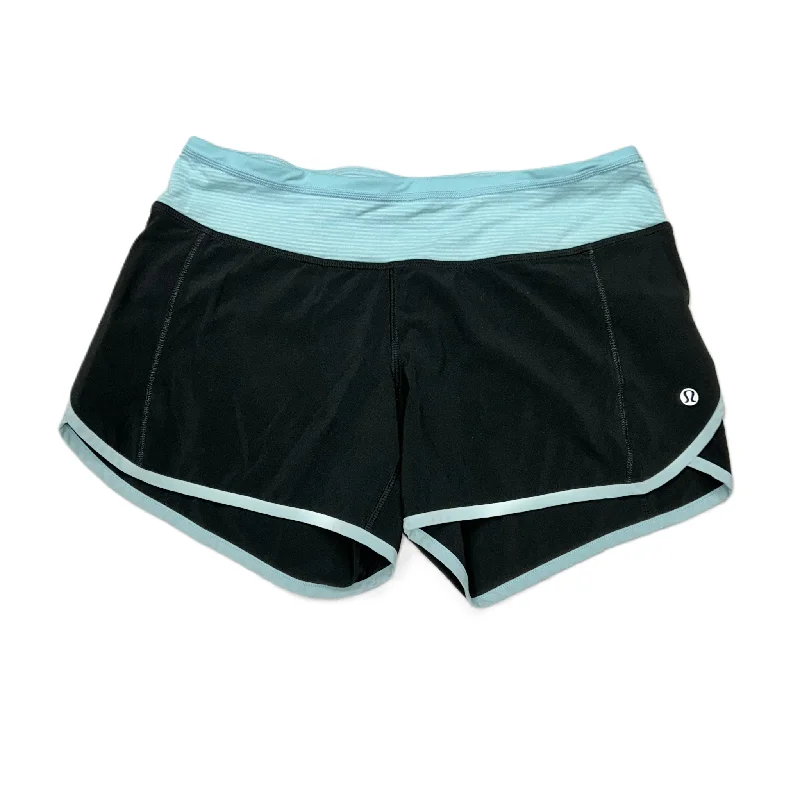 Athletic Shorts By Lululemon In Black & Blue, Size: S