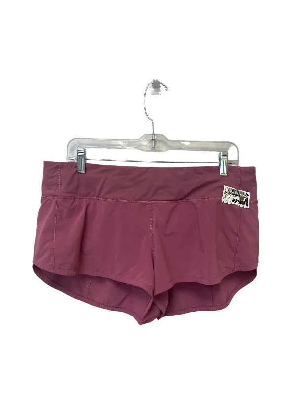 Athletic Shorts By Lululemon In Mauve, Size: 10