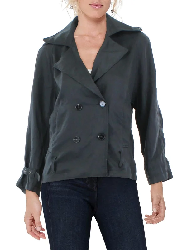 Womens Woven Belted Jacket