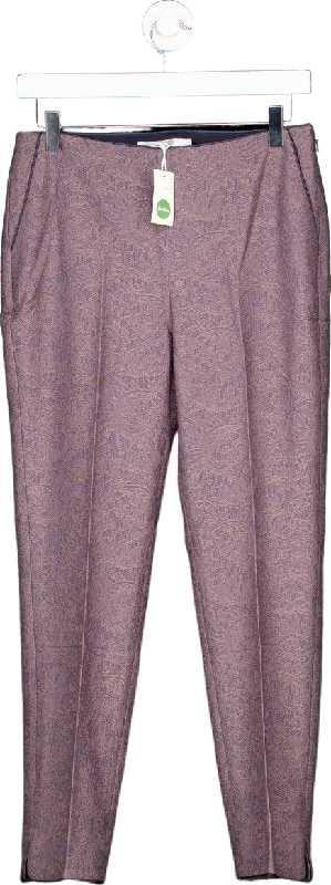 Boden Purple Jacquard Trousers UK 12