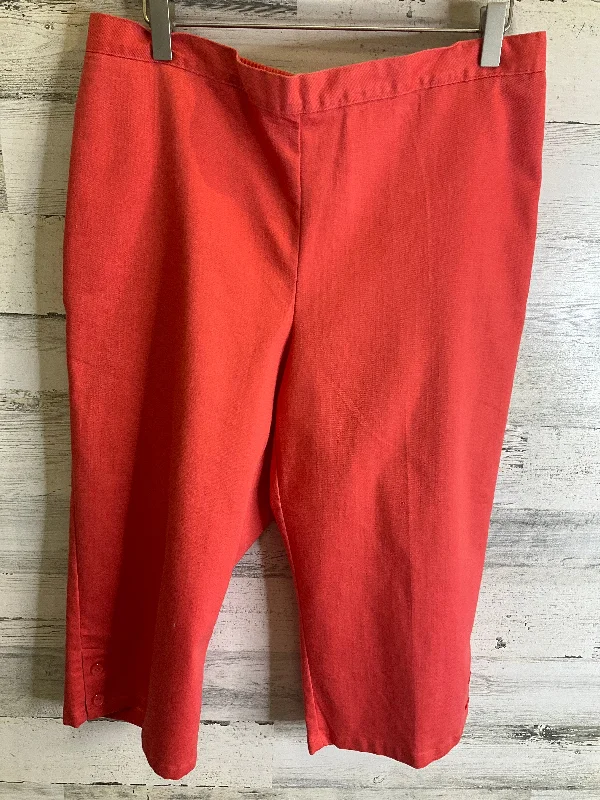 Capris By Alfred Dunner In Coral, Size: 14