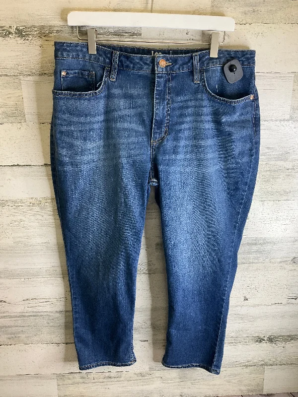 Capris By Lee In Blue Denim, Size: 16