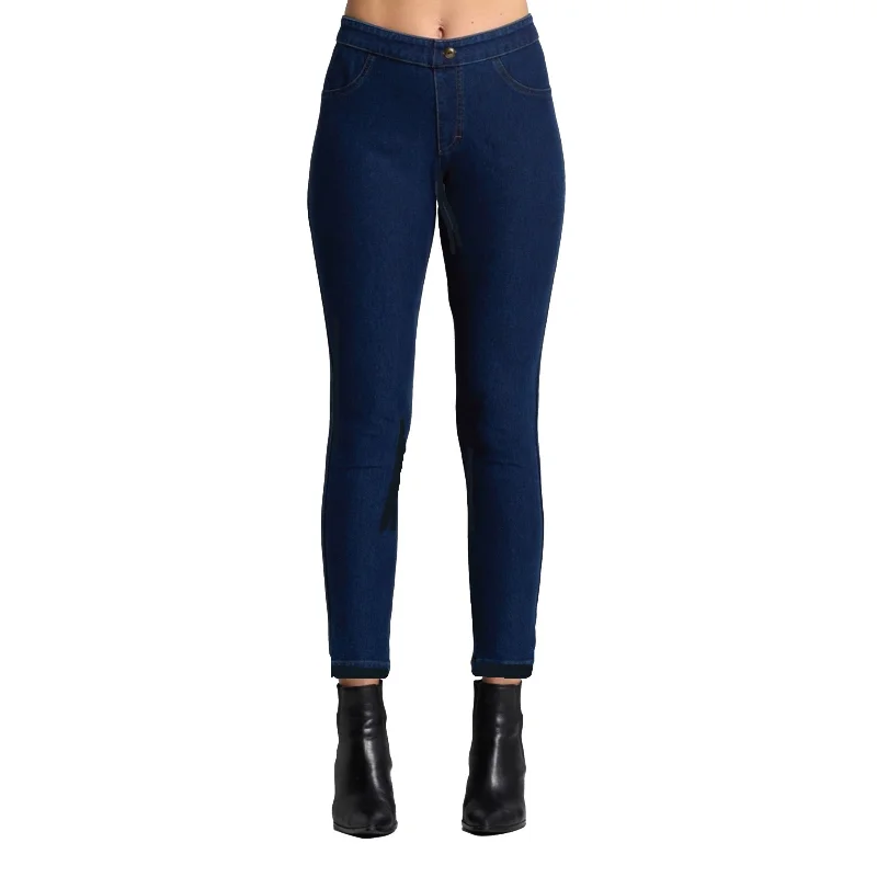 Focus Leggings w/ Back Pockets in Indigo Denim -  FC-105-ID