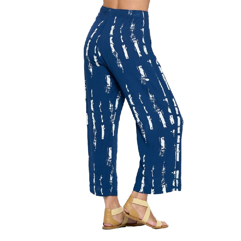 Focus Bamboo-Print Flood Pant in Blue & White - BP-105 - Size S Only!