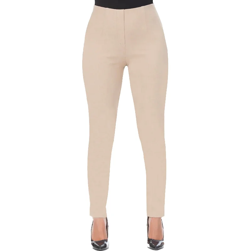 Lior "Sasha" Pull-On Straight Leg Pant in Khaki Denim - Sash-KH