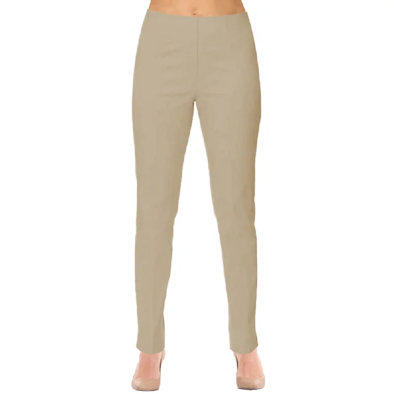 LIOR "Sasha" Pull-On Straight Leg Pant IN Light Taupe - SASH-LTP - Sizes 4, 8 & 12