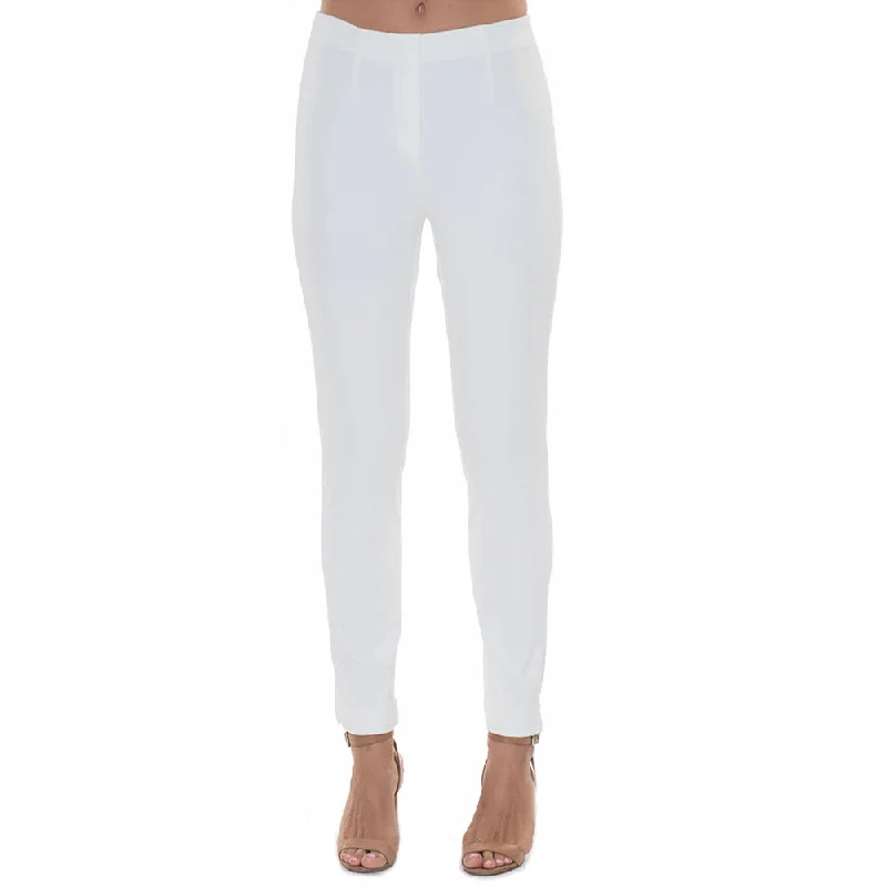 Lior "Sasha" Pull-On Straight Leg Pant in Denim White - SASH-WHTD