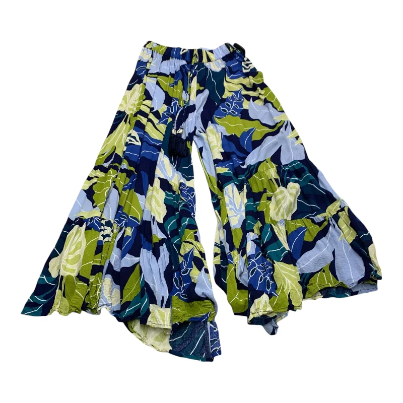 Pants Cropped By True Destinations In Tropical Print, Size: Xs