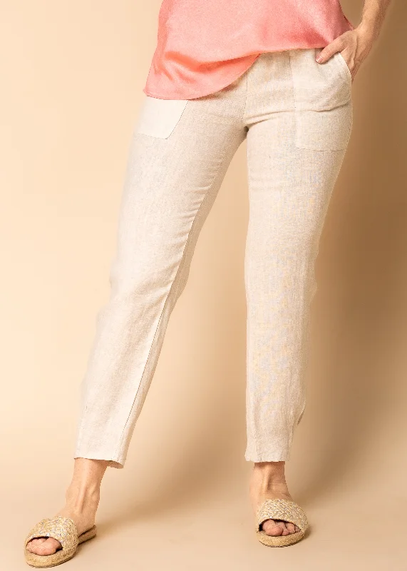 Rianne Linen Pants in Latte