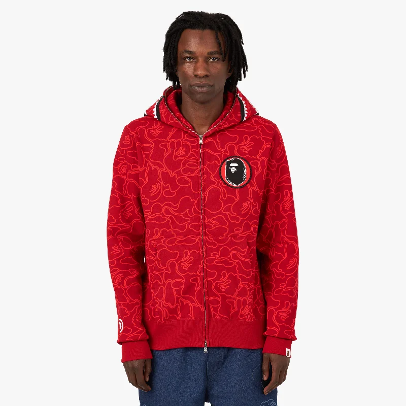 BAPE 30th Anniversary Shark Full Zip Hoodie / Red