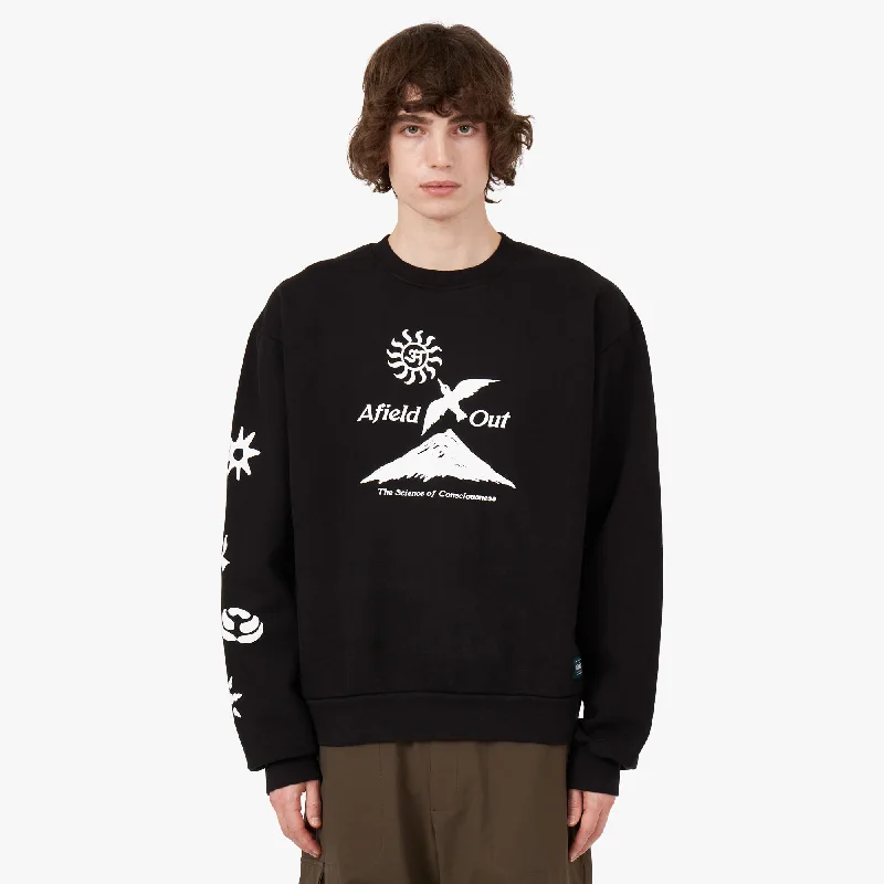 Afield Out Concious Crewneck Black