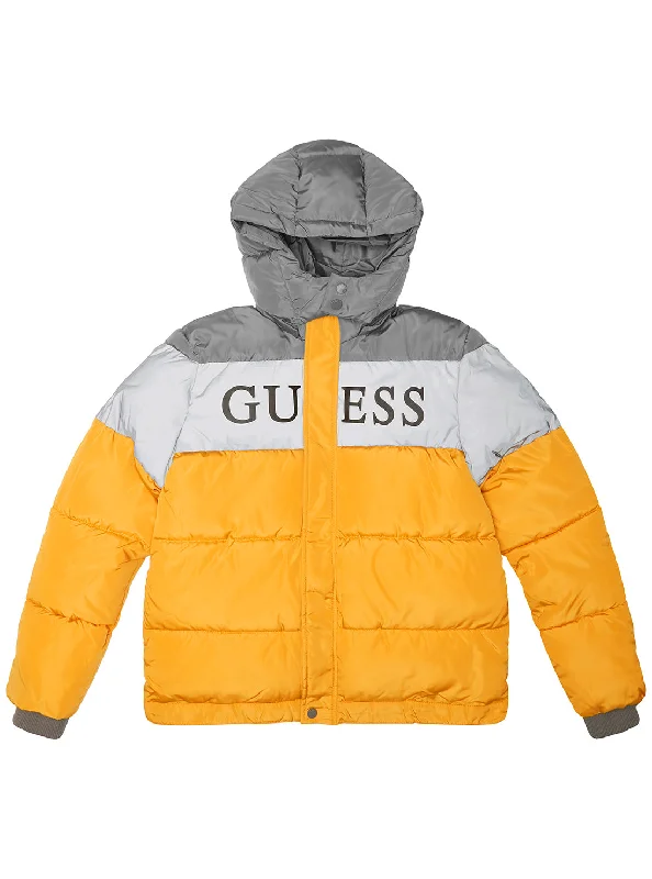 Grey Orange Puffer Jacket (7-16)