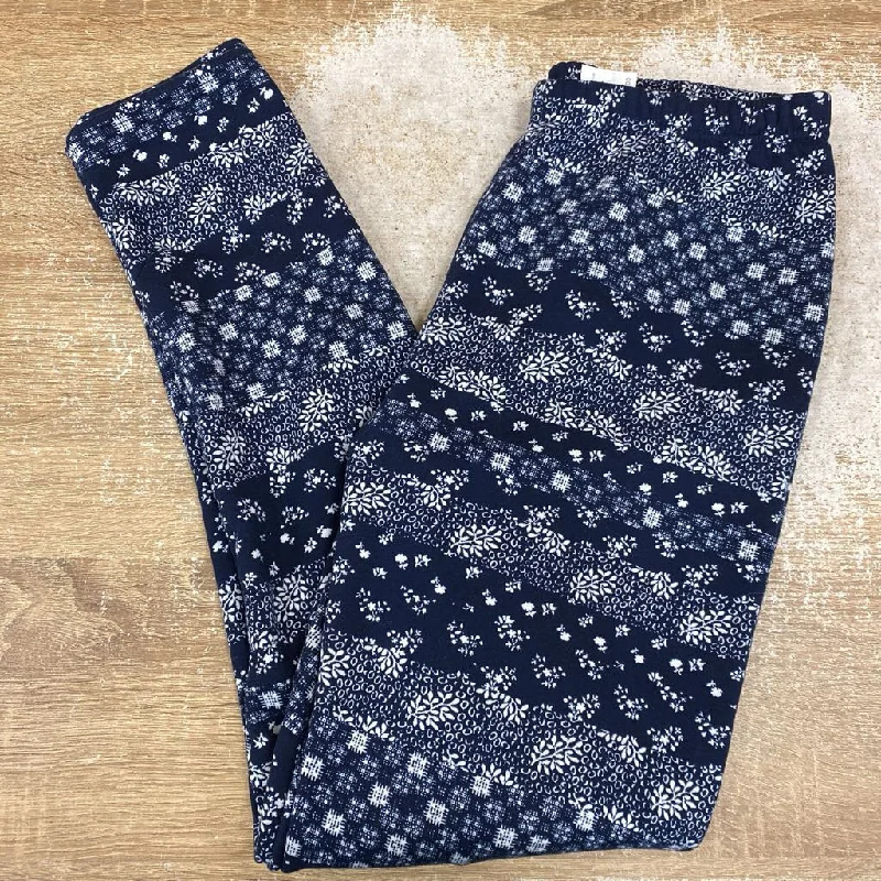 Just Cozy - Women's Patterned Fleece Leggings - MSRP $40: Navy/White-women-XL+