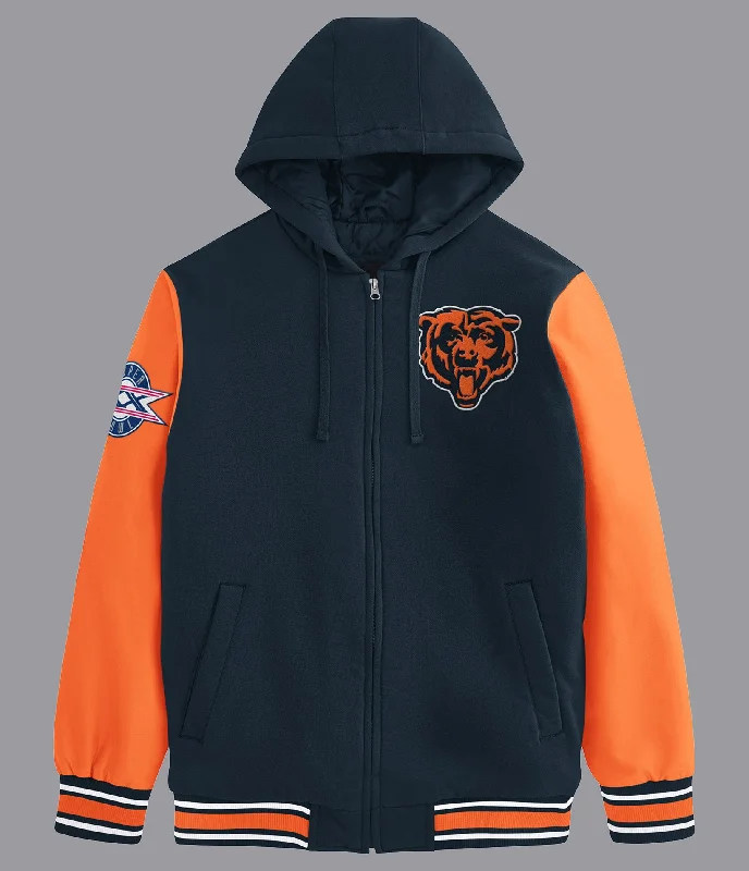 Chicago Bears Player Option Color Blocked Full Zip Hoodie