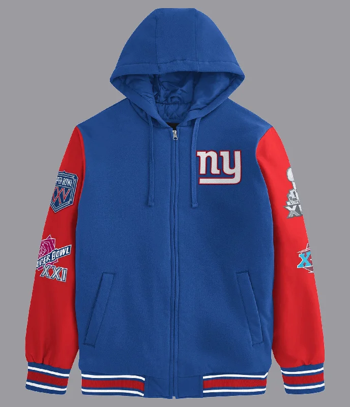 NY Giants Player Option Color Blocked Full Zip Hoodie