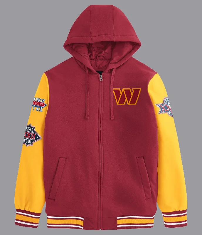 Washington Commanders Player Option Color Blocked Full Zip Hoodie