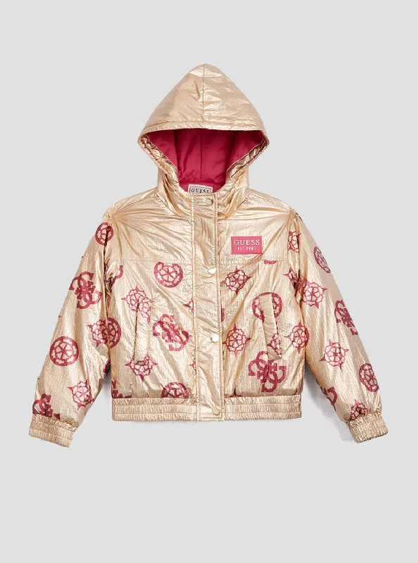 Pink Logo Padded Jacket (7-16)