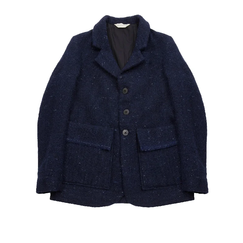 Wright + Doyle Wool Lucien Jacket in Encre Blue