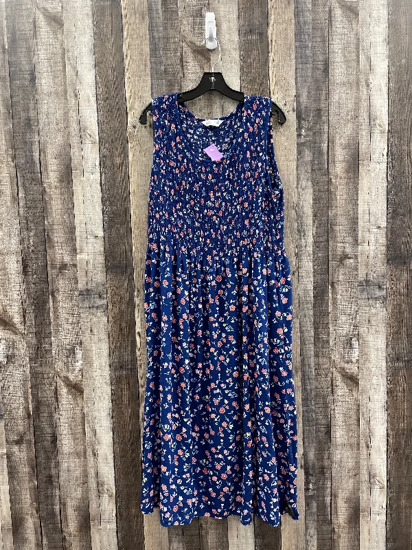 Blue Dress Casual Maxi Croft And Barrow, Size 2x