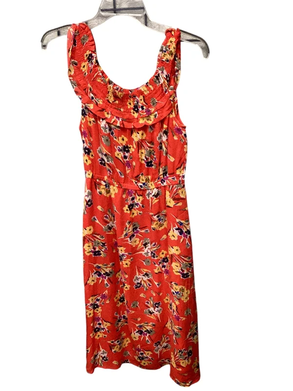 Dress Casual Midi By Anthropologie In Orange, Size: 2