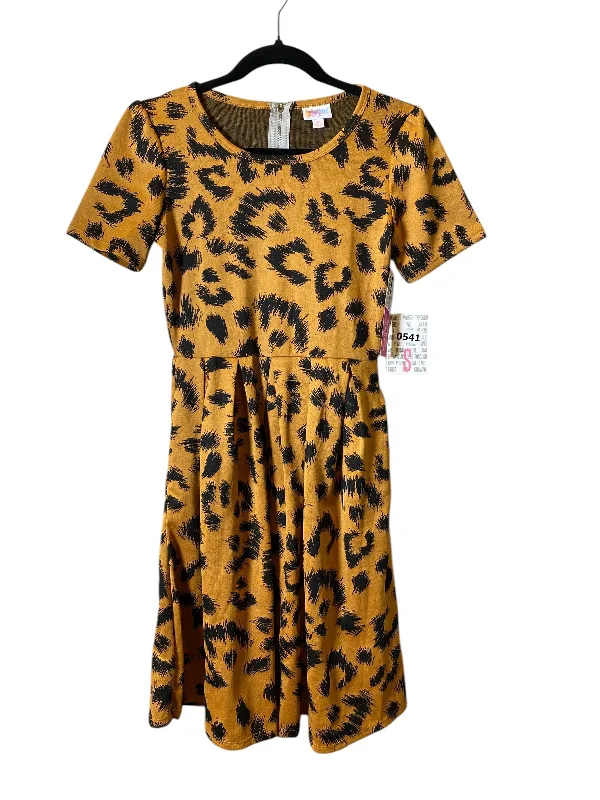 Dress Casual Midi By Lularoe In Black & Yellow, Size: S