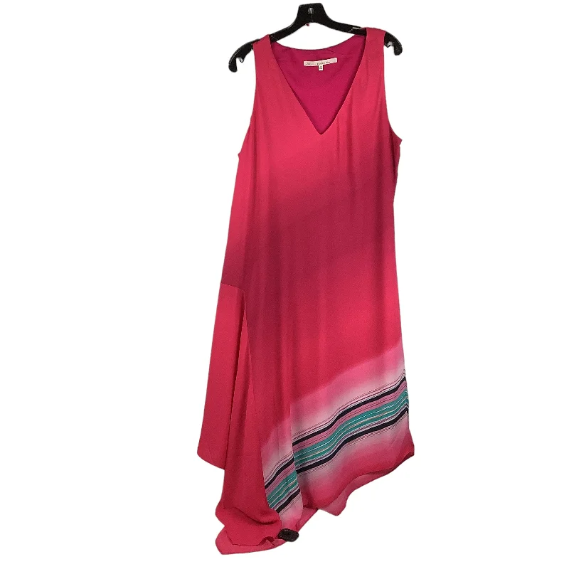 Pink Dress Casual Midi Rachel Roy, Size 1x