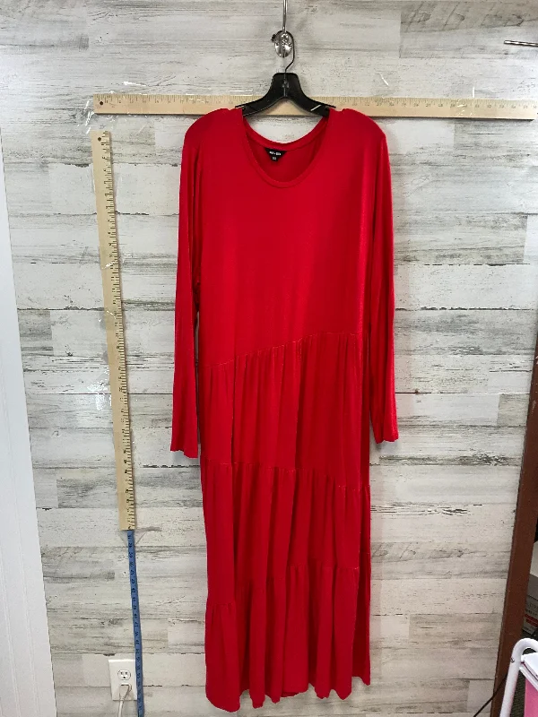 Red Dress Casual Maxi SAINT & SOFIA, Size 2x