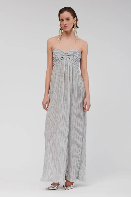 Stevie Bustier Maxi Dress - Silver