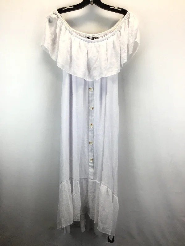 White Dress Casual Midi Mlle Gabrielle, Size 2x