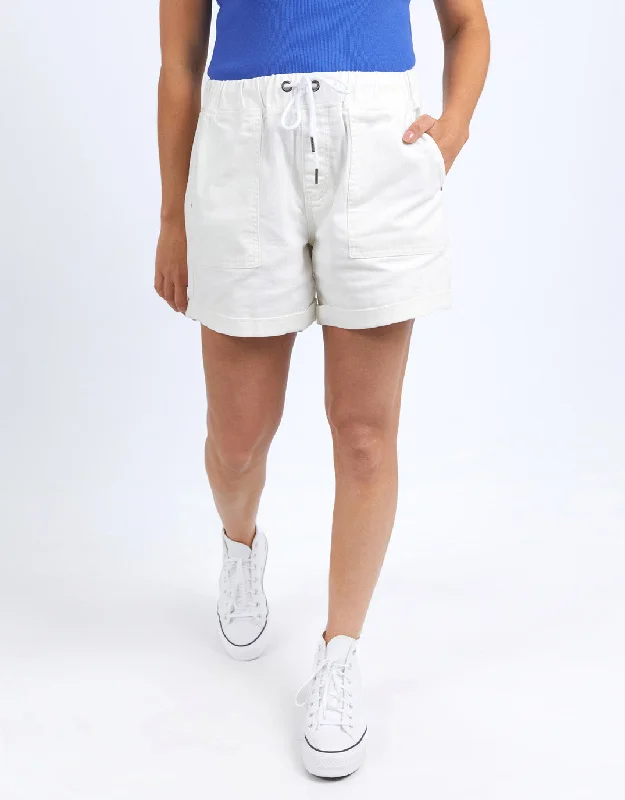 Emma Relaxed Denim Short - Vintage White